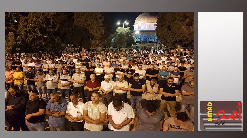 60 ألف مصلٍ أدوا صلاة التراويح في اليوم الأول من رمضان بالأقصى