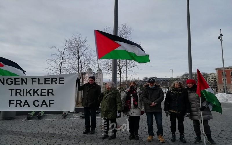 تظاهرة في العاصمة النرويجية أوسلو رفضًا لمشروع شركة CAF للقطارات الخفيفة