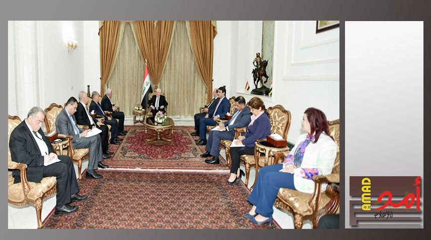 الرئيس العراقي: القضية الفلسطينية في عمق ووجدان الشعب العراقي بمختلف فئاته ومذاهبه