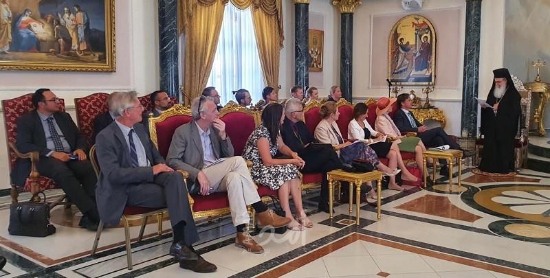 البطريرك ثيوفيلوس يستقبل ممثل الاتحاد الأوروبي للسلام وسفراء دول اوروبية