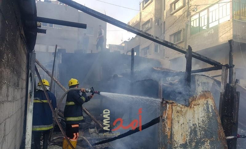 حريق يلتهم منزلاً بالكامل شمال قطاع غزة