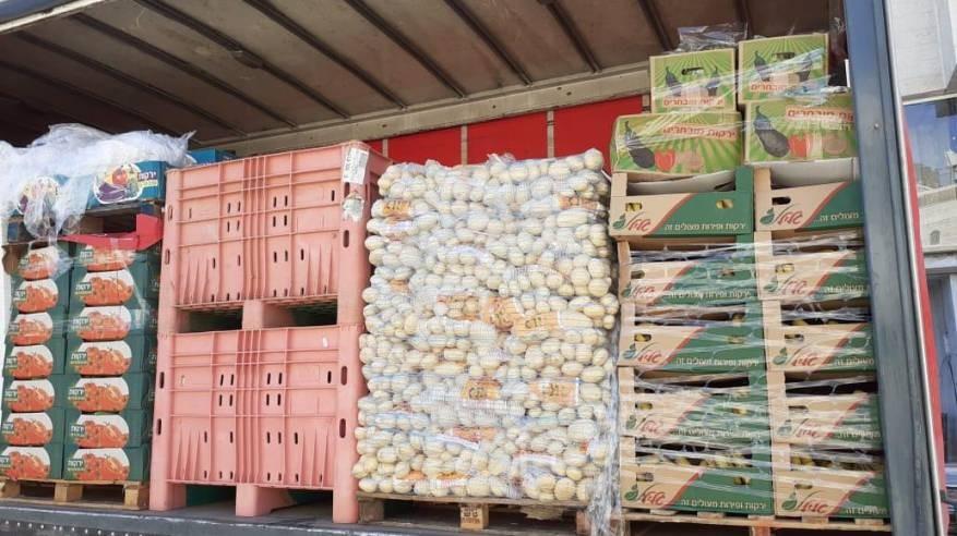 الضابطة الجمركية تضبط خضروات وفواكه مهربة من اسرائيل