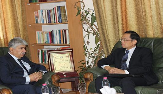 مجدلاني يلتقي السفير الصيني ويهنئ ببدء اعمال مؤتمر الحزب الصيني الشيوعي التاسع عشر
