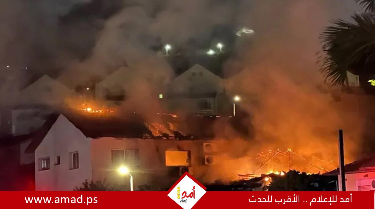 إعلام عبري: دمار يطال منازل واندلاع حرائق بمستوطنة كريات شمونة إثر قصف بالصواريخ من لبنان