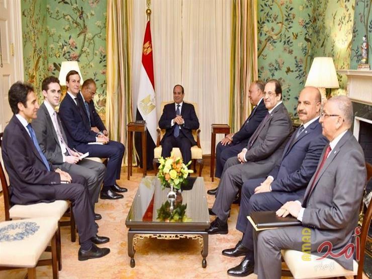 السيسي لكوشنر وبومبيو: ندعم جهود سلام يضمن حل الدولتين وفقا للشرعية الدولية ومبادرة السلام العربية