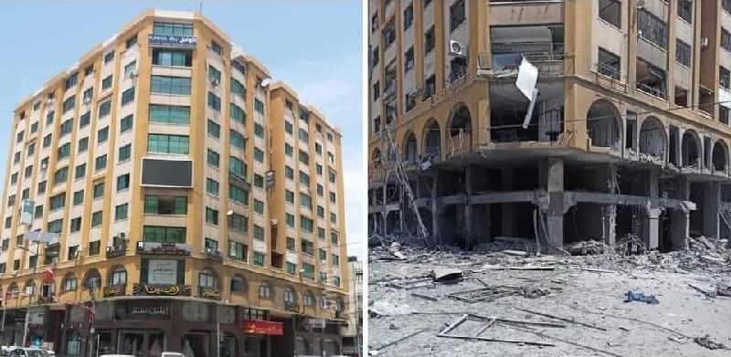 غزة: أشغال حماس تقرر إزالة برج الجوهرة الذي قصف خلال "عدوان مايو"