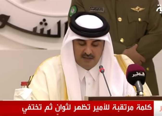 بالفيديو - تفاصيل قطع "الجزيرة" خطاب أمير قطر بعد بثه لثوان..وبن ثآني: لمنح الفرصة لأمير الكويت