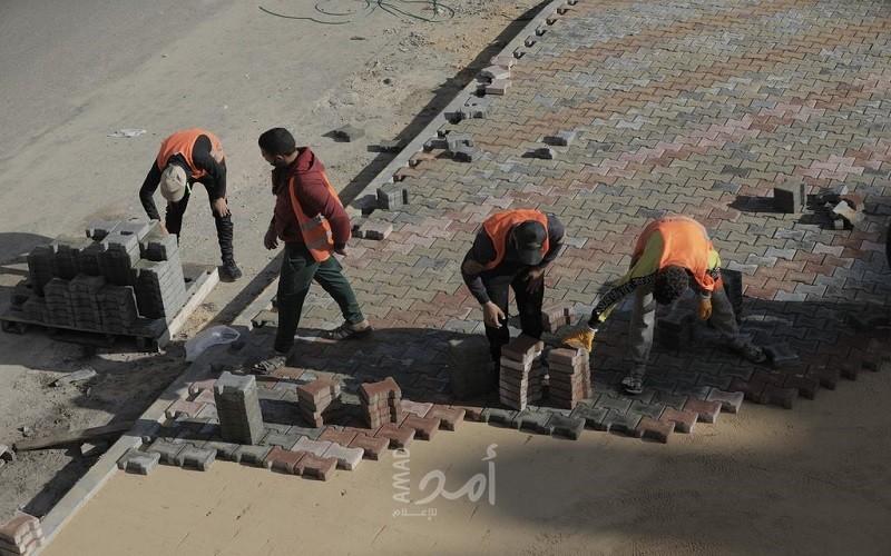 بلدية غزة تنجز صيانة عدة وشوارع تضررت بفعل المنخفض