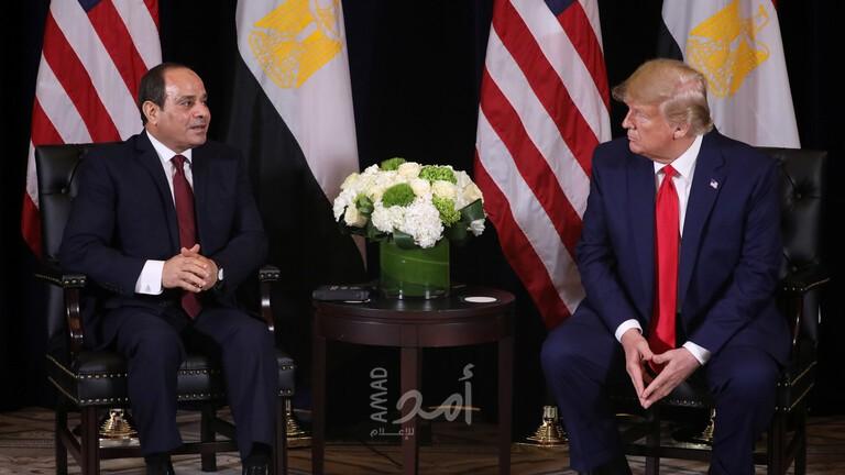 السيسي يناقش مع ترامب الأزمة في ليبيا وسد النهضة