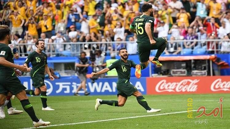 منتخب أستراليا يحتفظ بآماله في بلوغ الدور الثاني للمونديال بعد تعادله مع الدنمارك
