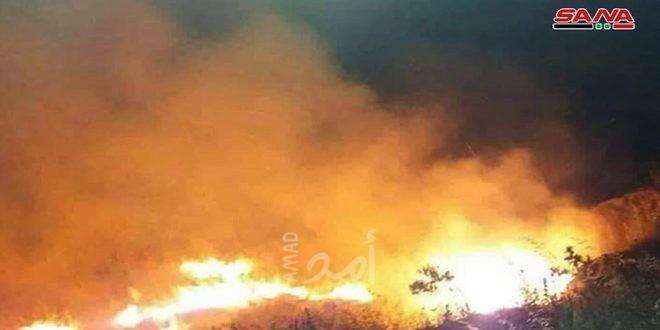 سانا:  القوات الإسرائيلية تفتعل حريقا في الجولان المحتل يمتد إلى الأراضي السورية