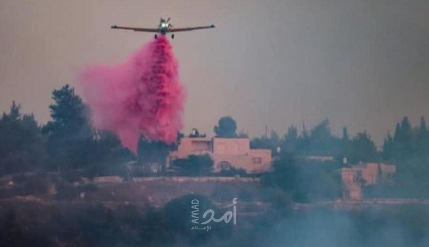 إخلاء منازل في قرى عند أطراف القدس بسبب حريق ضخم.. وبينت يجري إجتماع