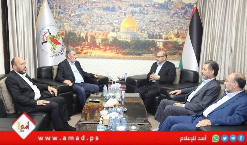 النخالة يستقبل وفداً من حماس ويبحثان خطورة ما يحدث في مخيم "عين الحلوة"