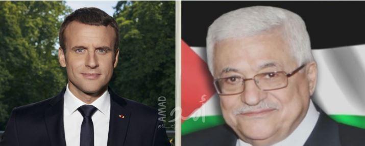 الرئيس عباس يطمئن على صحة الرئيس الفرنسي ويتمنى له الشفاء