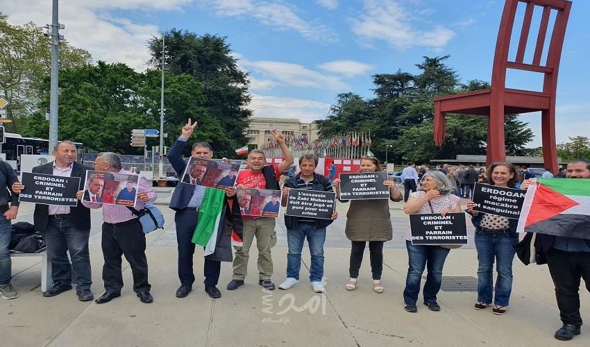 بالصور-  جنيف: وقفة احتجاجية تطالب بلجنة تحقيق دولية في مقتل الفلسطيني زكي مبارك بالسجون التركية