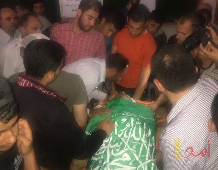 تشييع جثمان الشهيد "ناصر غراب" وسط قطاع غزة