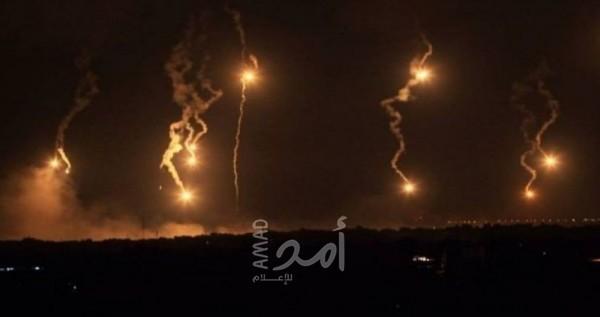 مدفعية الاحتلال تطلق قنابل إنارة جنوب قطاع غزة