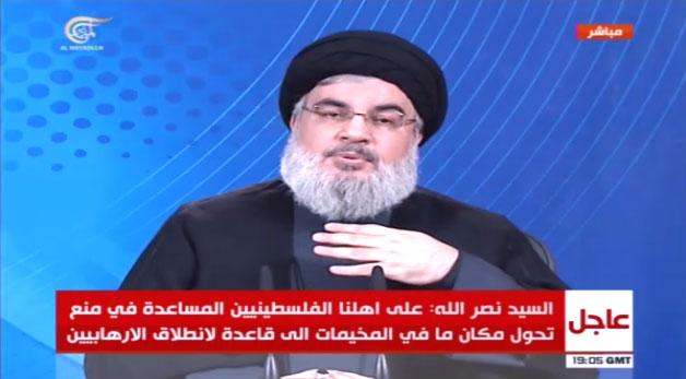 نصر الله: اذا سمحنا للمشروع التكفيري ان ينجح ستضيع فلسطين