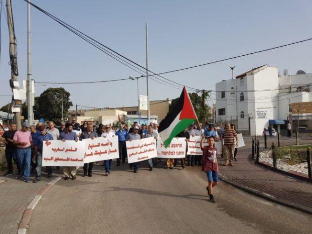 مظاهرة في "جديدة المكر" شرق عكا نصرة لغزة والقدس