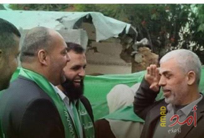 جاسر والسنوار خلال مهرجان حماس