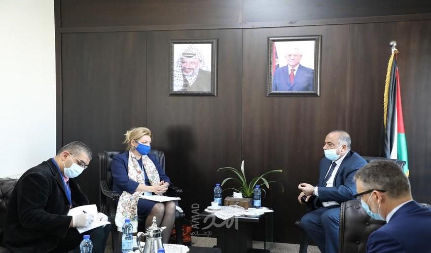 الشلالدة يجتمع مع رئيس بعثة الشرطة الأوروبية الجديدة