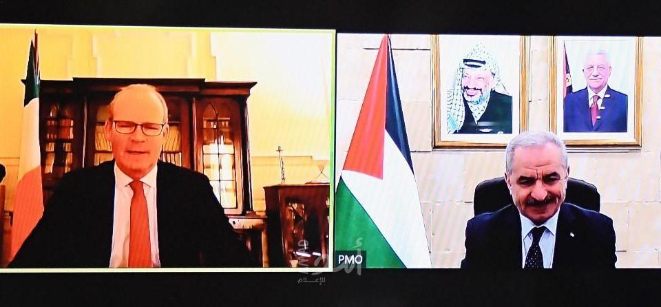 اشتية يدعو إيرلندا لبذل جهود لصياغة موقف أوروبي للاعتراف بفلسطين وحماية حل الدولتين