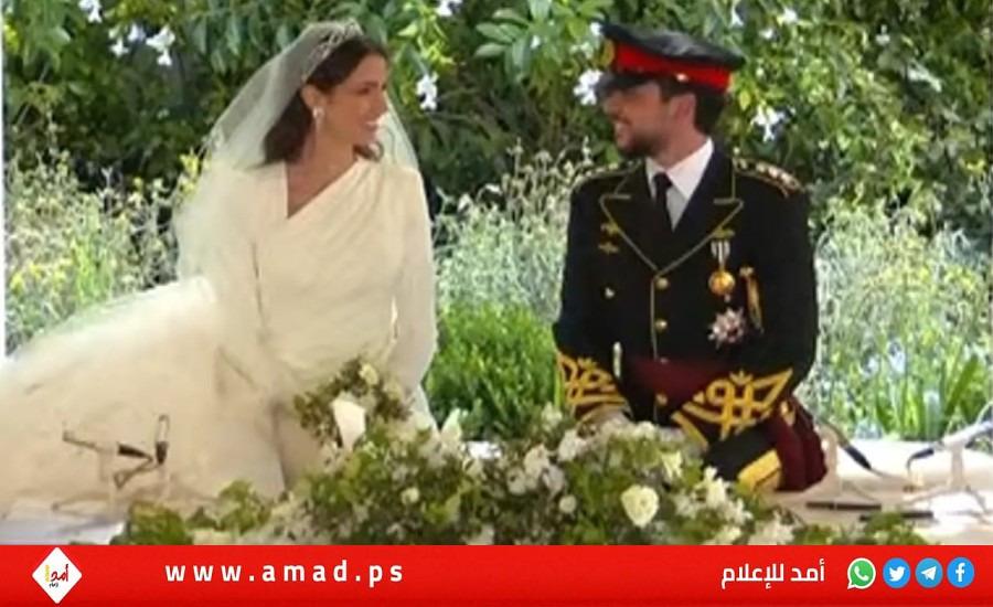 بدء مراسم عقد قران ولي العهد الأردني