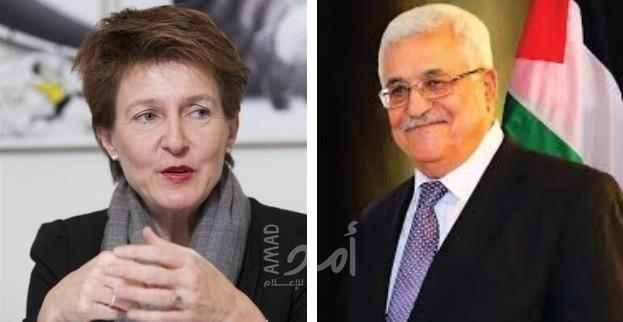 خلال اتصال مع عباس.. رئيسة سويسرا تدعو الطرفين الفلسطيني والإسرائيلي إلى الحوار