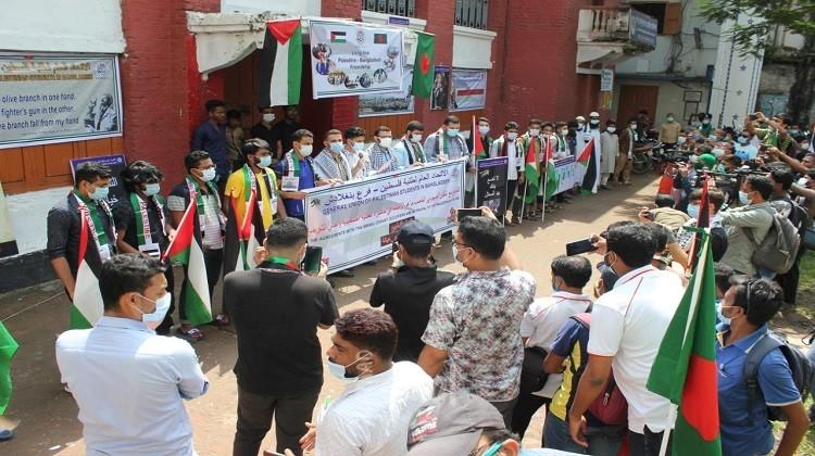 اتحاد طلبة فلسطين في بنغلادش ينظم فعاليات منددة بالتطبيع مع الاحتلال