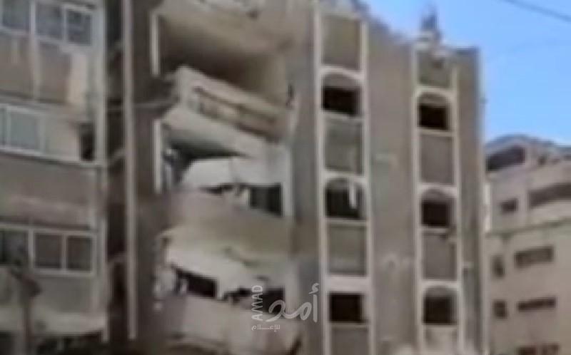 شاهد.. لحظة انهيار "عمارة الداعور" خلال عملية ازالتها في غزة