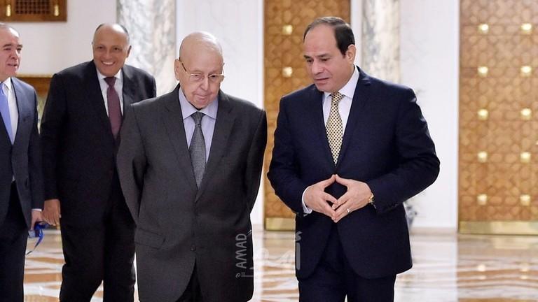 السيسي يبحث مع الرئيس الجزائري المؤقت العلاقات الثنائية