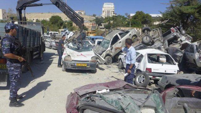 إتلاف 352 مركبه غير قانونية غرب رام الله