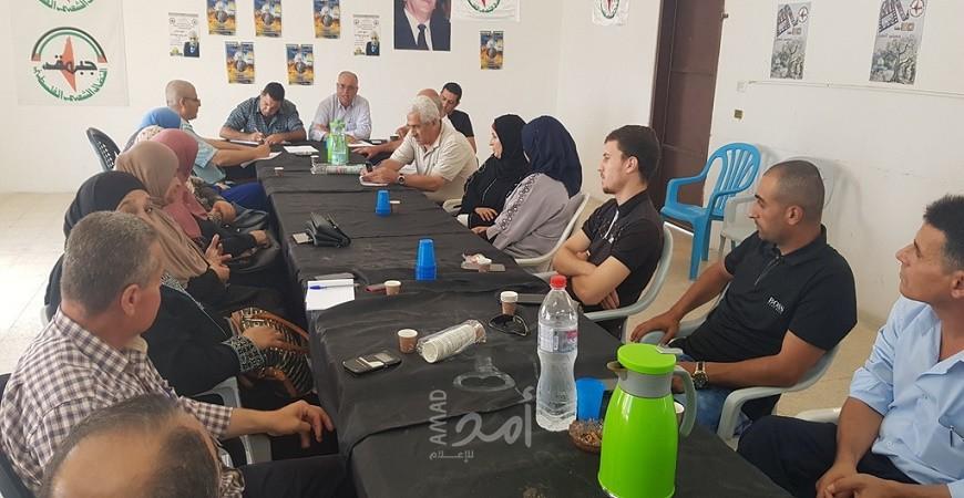 النضال الشعبي تعقد اجتماعاً لهيئاتها القيادية في طولكرم تنظيمياً ونقابياً وتبحث الوضع السياسي العام