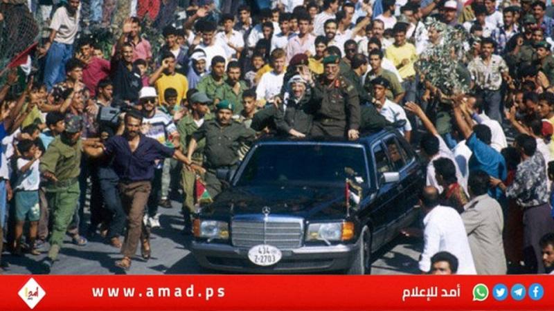 (29) عاماً على عودة المؤسس الشهيد الراحل "ياسر عرفات" إلى أرض الوطن
