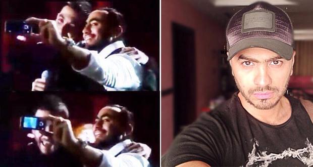 تامر حسني أول من إلتقط صورة Selfie