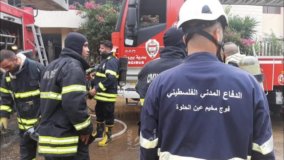 الدفاع المدني الفلسطيني يبدأ الخميس حملة تعقيم للمخيمات الستة في لبنان