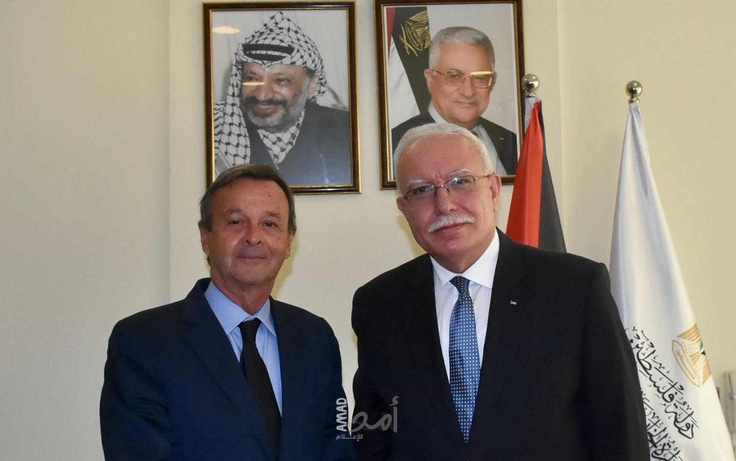 المالكي يستقبل مدير حملة روما اكسبو 2030 خلال زيارته لدولة فلسطين