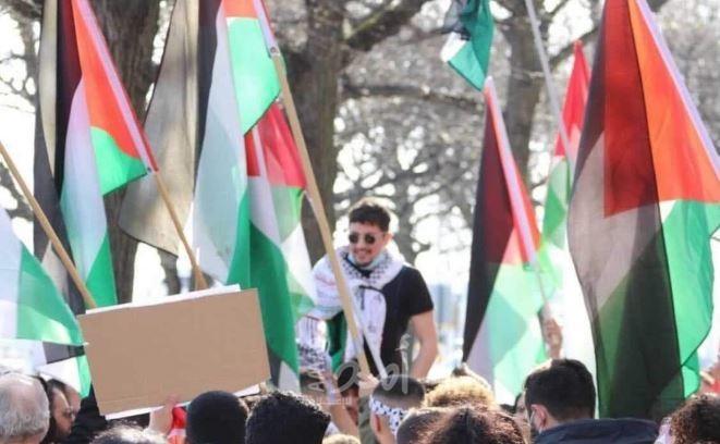 اتحاد الشباب الأوروبي ينظم وقفة تضامنية مع الشعب الفلسطيني في ستوكهولم