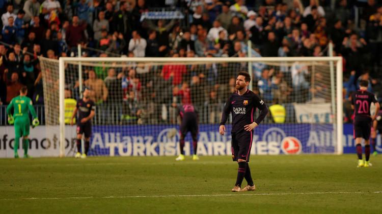 برشلونة يقدم هدية لريال مدريد ويسقط بأعجوبة أمام ملقا