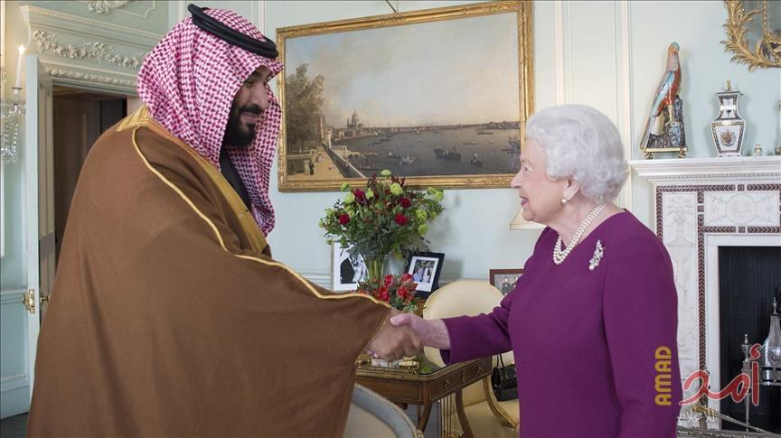 بن سلمان يلتقي ملكة بريطانيا ورئيسة وزرائها