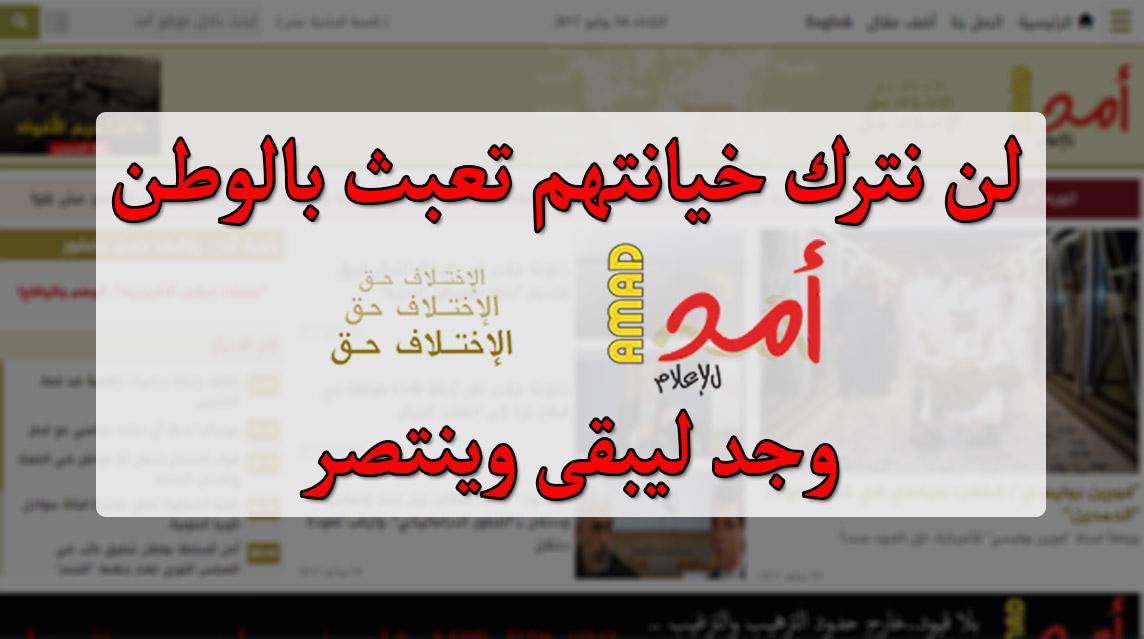 أمد للإعلام وجد ليبقى... ارفع راسك هذا سلاحك
