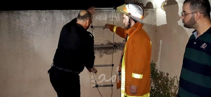 الدفاع المدني إنقاذ طفل عالق داخل شقة شمال قطاع غزة