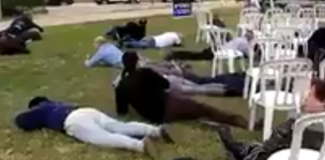 بالفيديو والصور..حالات من الهلع بينهم "حزان" في حفل "أرون" المقام على حدود غزة عقب اطلاق الصاروخ