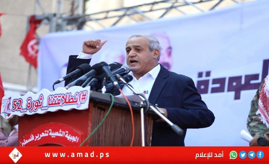 مزهر: الجبهة قدمت نموذجًا وطنيًا مقاومًا لا يستسلم لاشتراطات الواقع