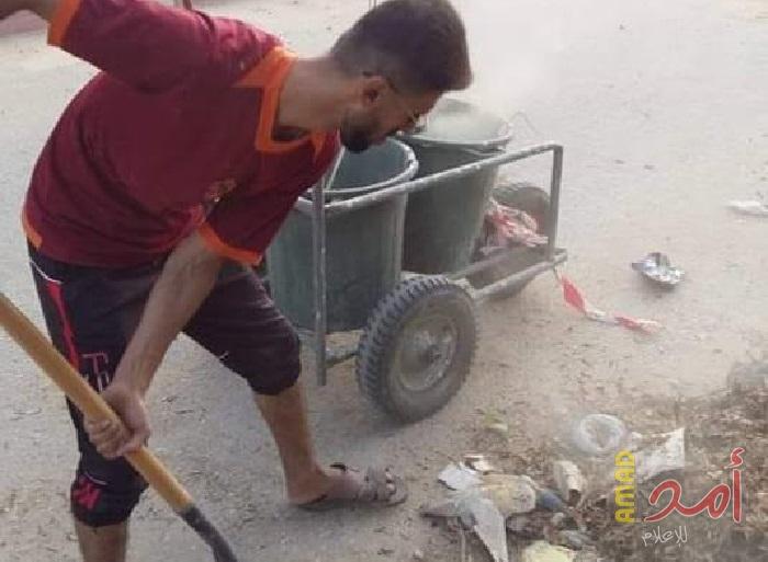 بالصور.. شباب "البطاني" وبالتعاون مع بلدية المغازي ينفذون حملة نظافة لشارع أبو بكر الصديق