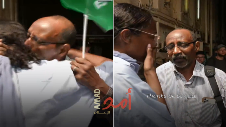 رد فعل "مؤثر" لمذيعة تفاجأت بوجود خالها ضمن القادمين إلى السعودية من السودان