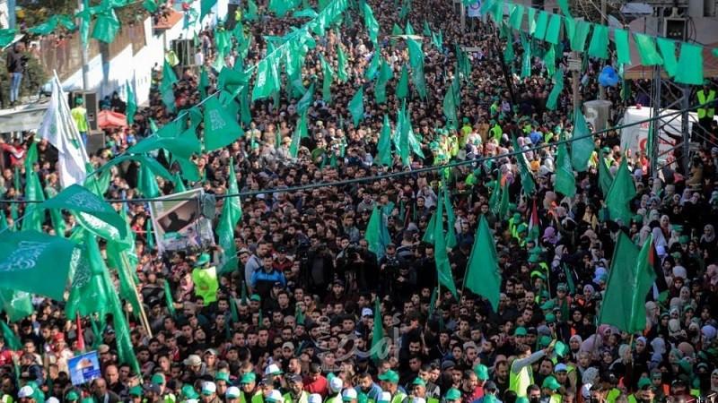 حماس تحيي ذكرى انطلاقتها الـ34 في غزة