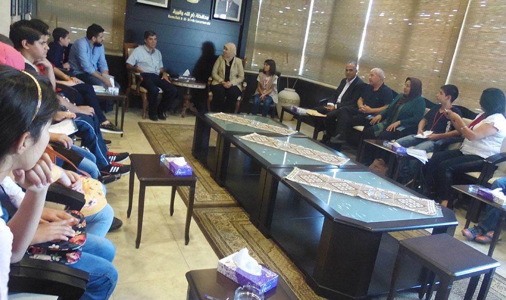غنام تعتمد مجلس أطفال رام الله والبيرة مجلسا استشاريا في المحافظة