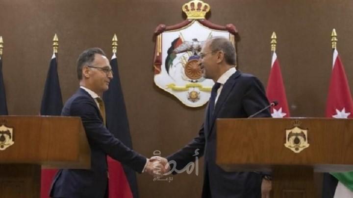الأردن وألمانيا تشددان علي حل القضية الفلسطينية وفق القانون الدولي