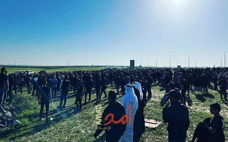 تشييع جثمان الشهيد "محمد العصيبي" في حورة النقب